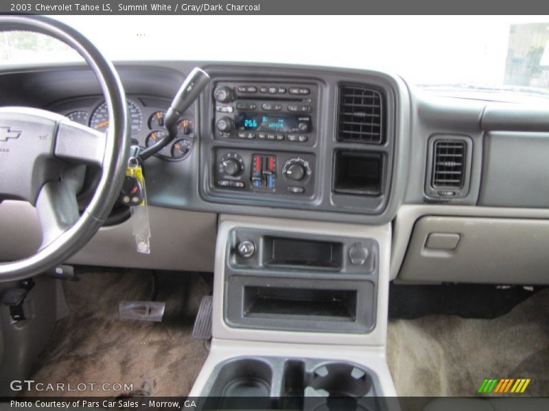 Summit White / Gray/Dark Charcoal 2003 Chevrolet Tahoe LS