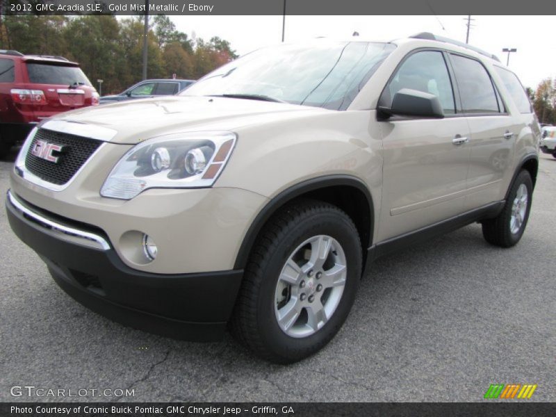 Gold Mist Metallic / Ebony 2012 GMC Acadia SLE