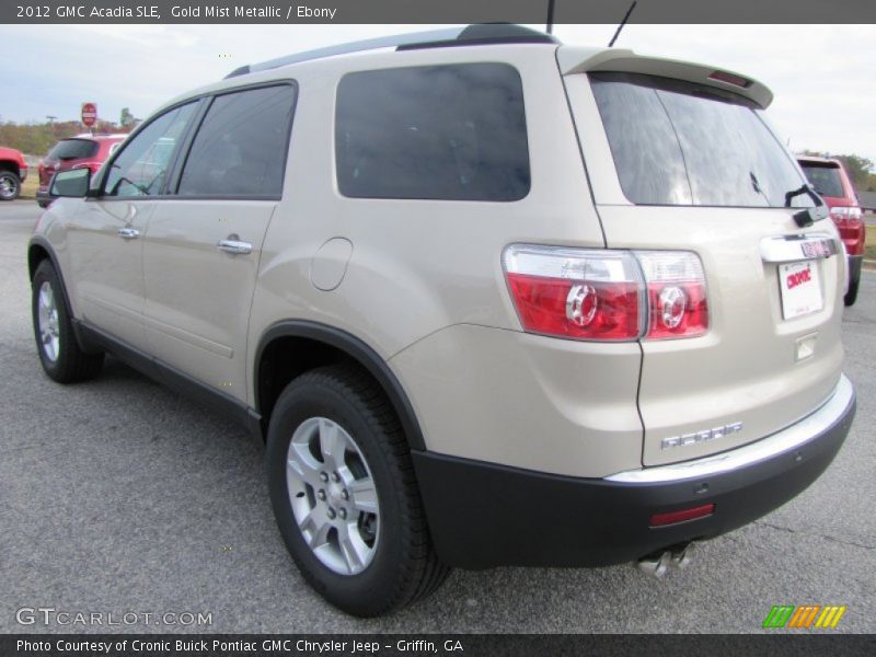Gold Mist Metallic / Ebony 2012 GMC Acadia SLE