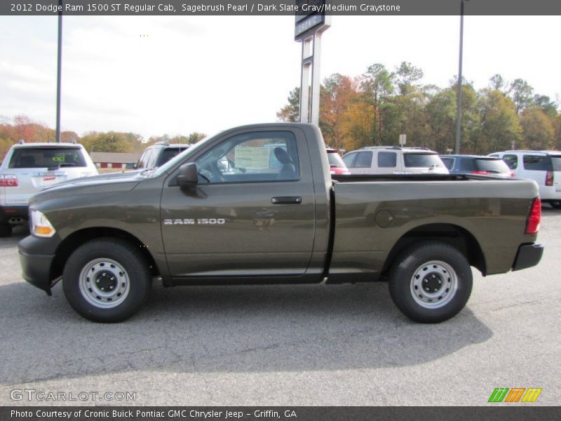 Sagebrush Pearl / Dark Slate Gray/Medium Graystone 2012 Dodge Ram 1500 ST Regular Cab