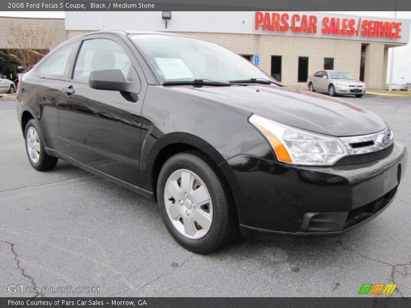 Black / Medium Stone 2008 Ford Focus S Coupe