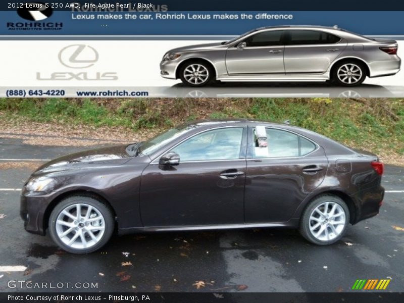 Fire Agate Pearl / Black 2012 Lexus IS 250 AWD