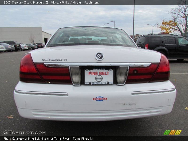 Vibrant White / Medium Parchment 2003 Mercury Grand Marquis GS