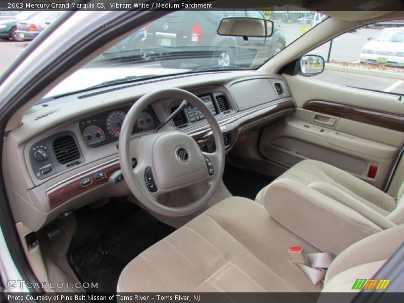 Vibrant White / Medium Parchment 2003 Mercury Grand Marquis GS