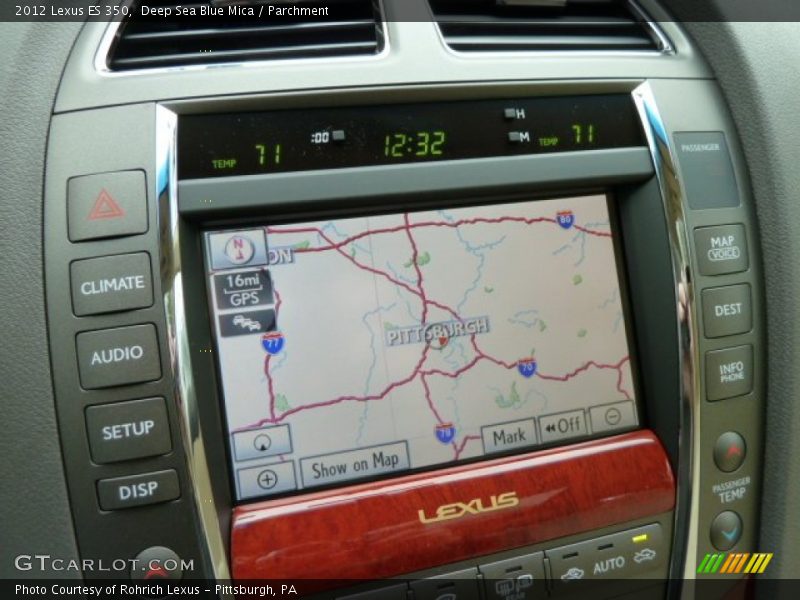 Navigation of 2012 ES 350