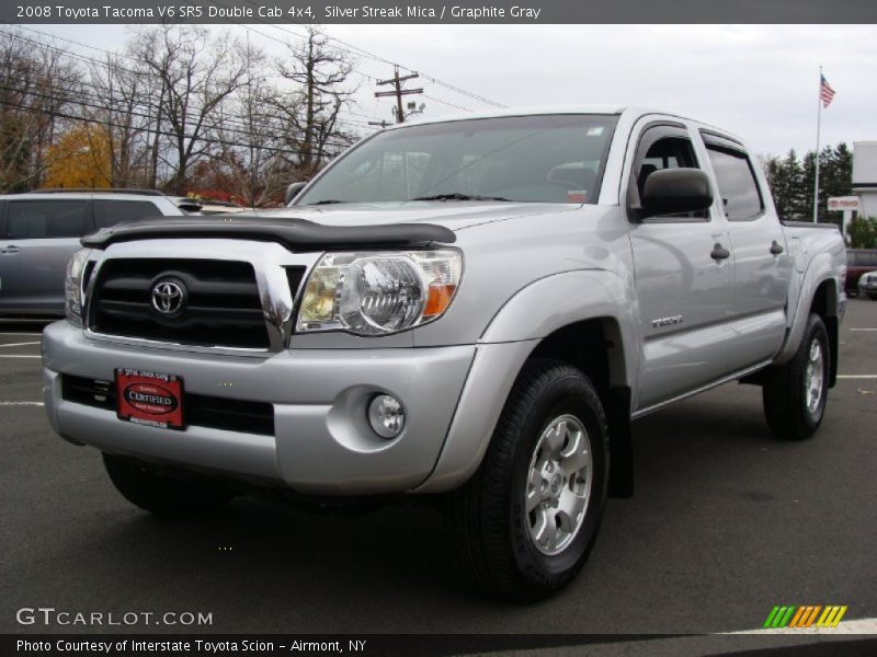 Silver Streak Mica / Graphite Gray 2008 Toyota Tacoma V6 SR5 Double Cab 4x4