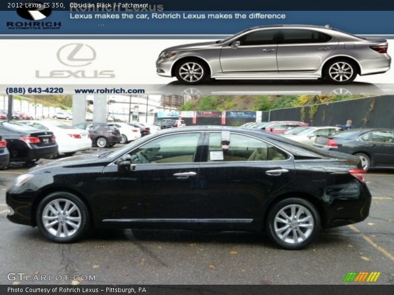 Obsidian Black / Parchment 2012 Lexus ES 350