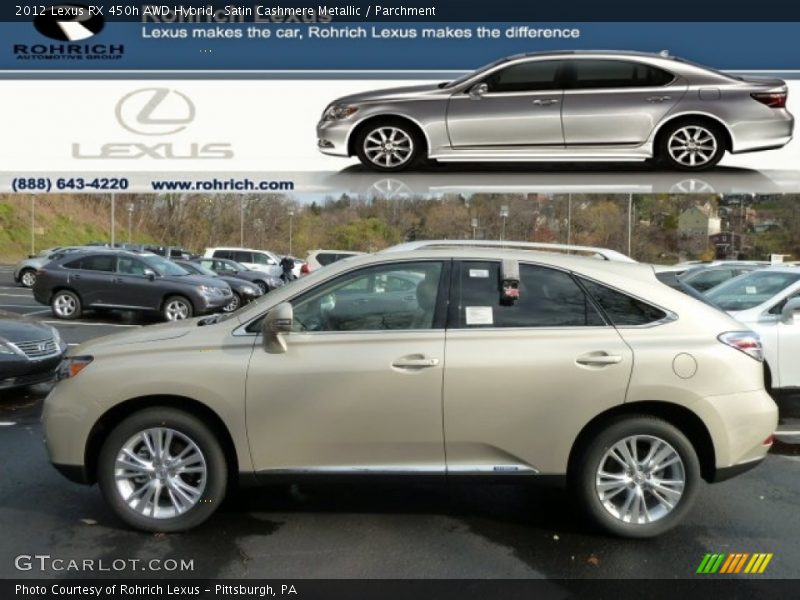 Satin Cashmere Metallic / Parchment 2012 Lexus RX 450h AWD Hybrid