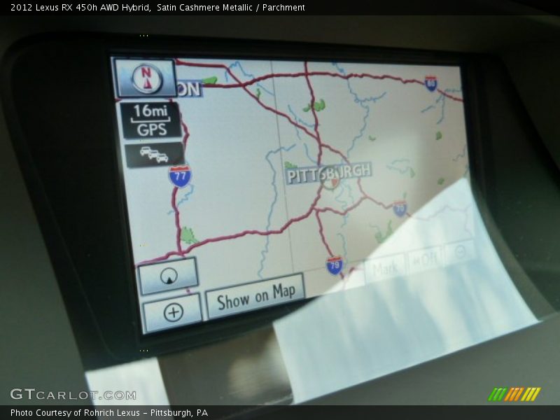 Navigation of 2012 RX 450h AWD Hybrid