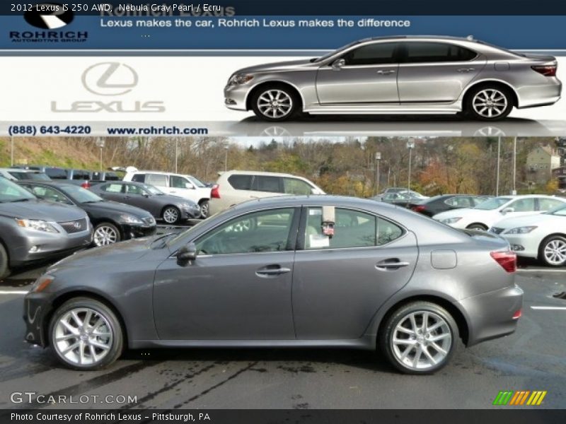 Nebula Gray Pearl / Ecru 2012 Lexus IS 250 AWD