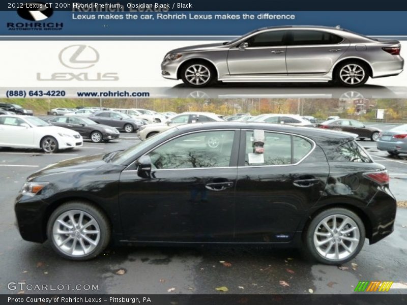 Obsidian Black / Black 2012 Lexus CT 200h Hybrid Premium