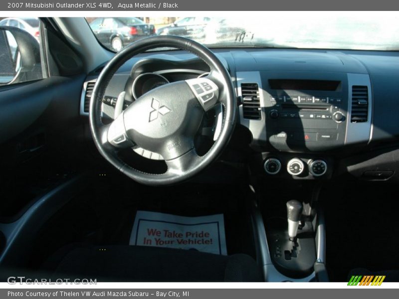 Aqua Metallic / Black 2007 Mitsubishi Outlander XLS 4WD