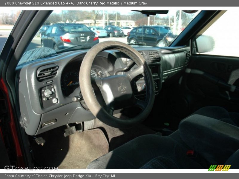 Dark Cherry Red Metallic / Medium Gray 2000 Chevrolet S10 Extended Cab 4x4