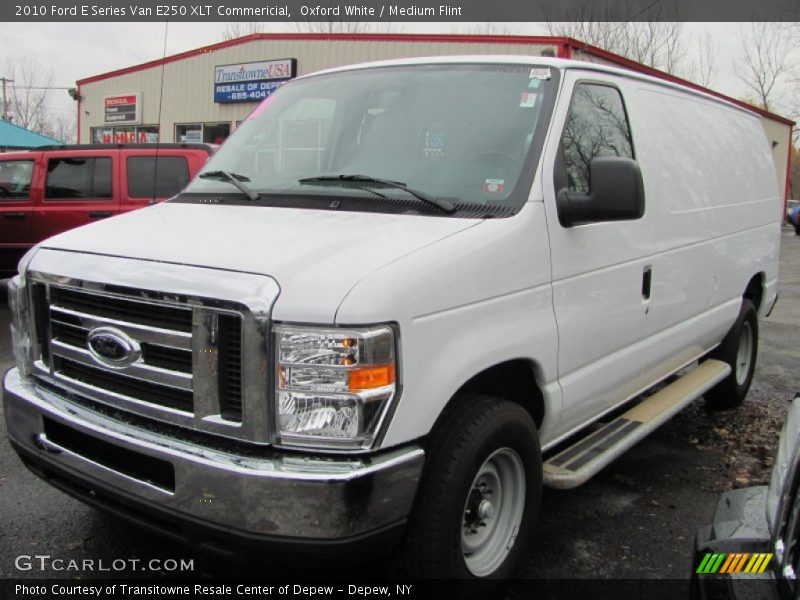 Oxford White / Medium Flint 2010 Ford E Series Van E250 XLT Commericial