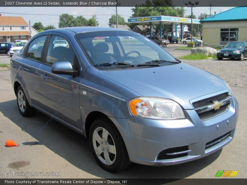 Icelandic Blue / Charcoal Black 2007 Chevrolet Aveo LS Sedan