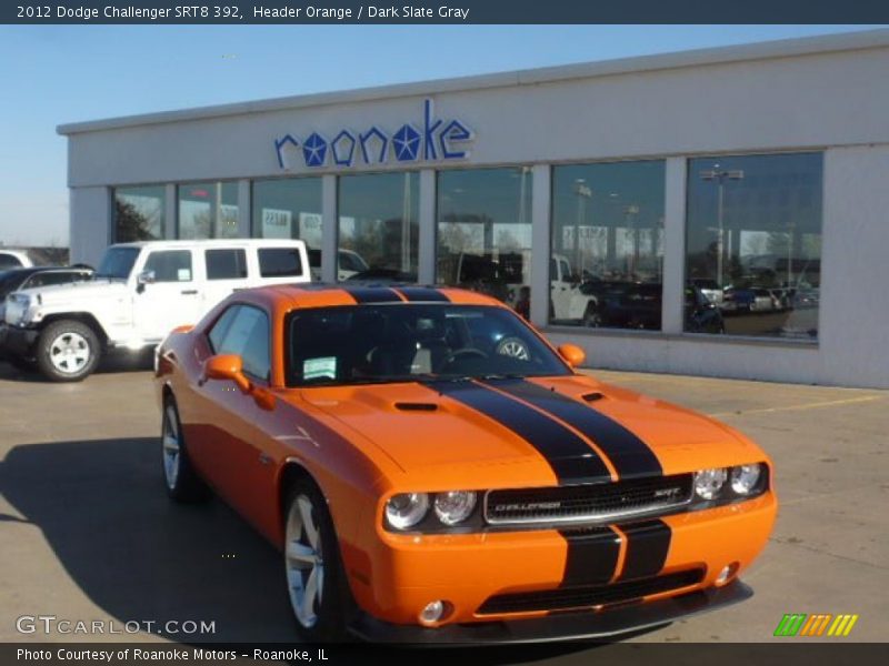 Header Orange / Dark Slate Gray 2012 Dodge Challenger SRT8 392