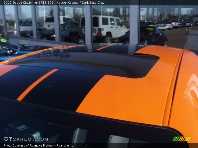 Header Orange / Dark Slate Gray 2012 Dodge Challenger SRT8 392