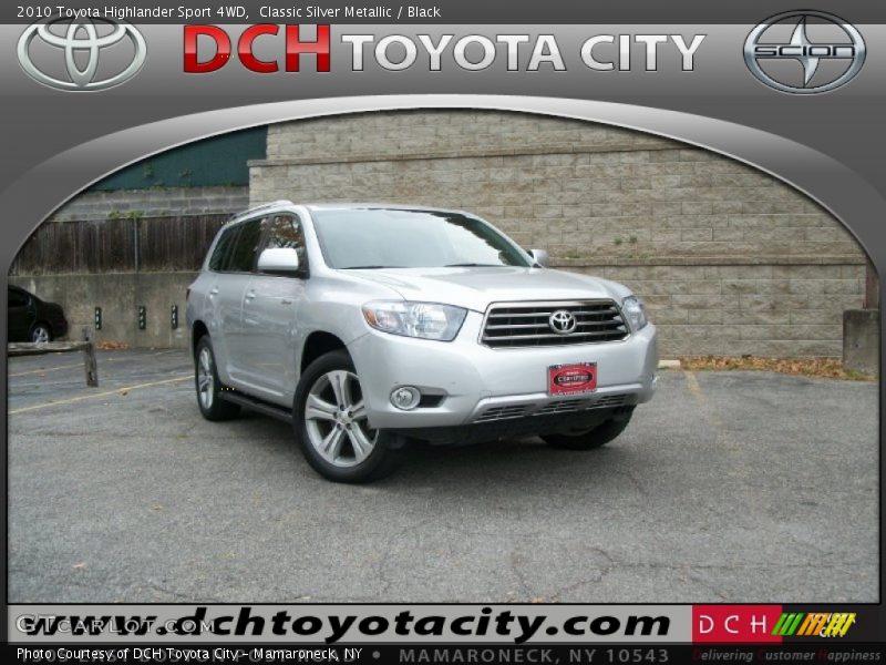Classic Silver Metallic / Black 2010 Toyota Highlander Sport 4WD
