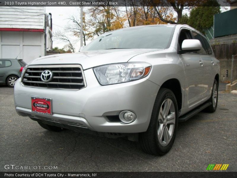 Classic Silver Metallic / Black 2010 Toyota Highlander Sport 4WD