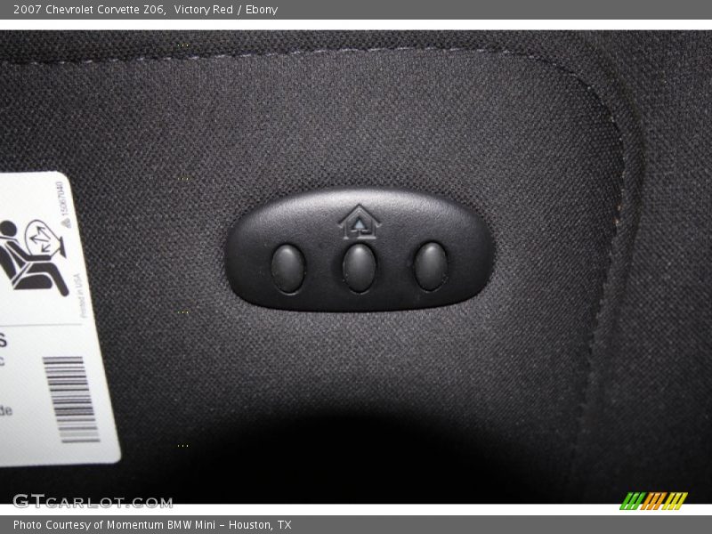 Homelink Garage door opener - 2007 Chevrolet Corvette Z06