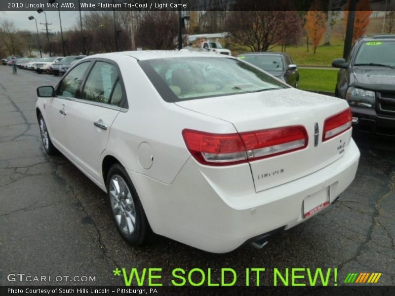 White Platinum Tri-Coat / Light Camel 2010 Lincoln MKZ AWD