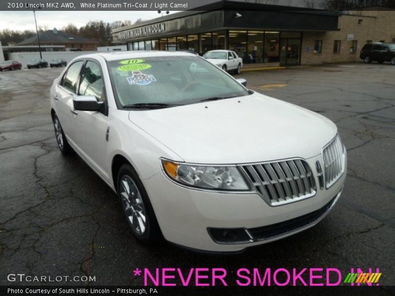 White Platinum Tri-Coat / Light Camel 2010 Lincoln MKZ AWD