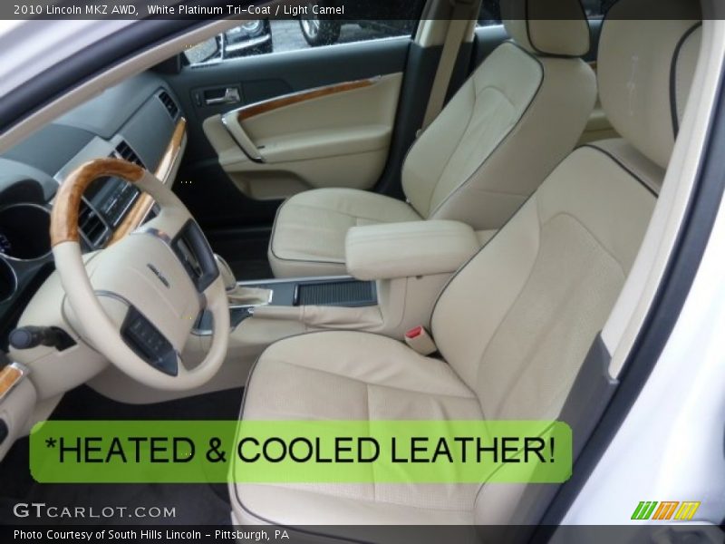 White Platinum Tri-Coat / Light Camel 2010 Lincoln MKZ AWD