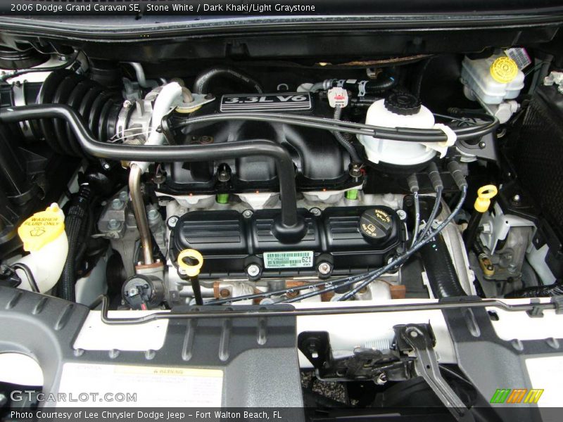 Stone White / Dark Khaki/Light Graystone 2006 Dodge Grand Caravan SE