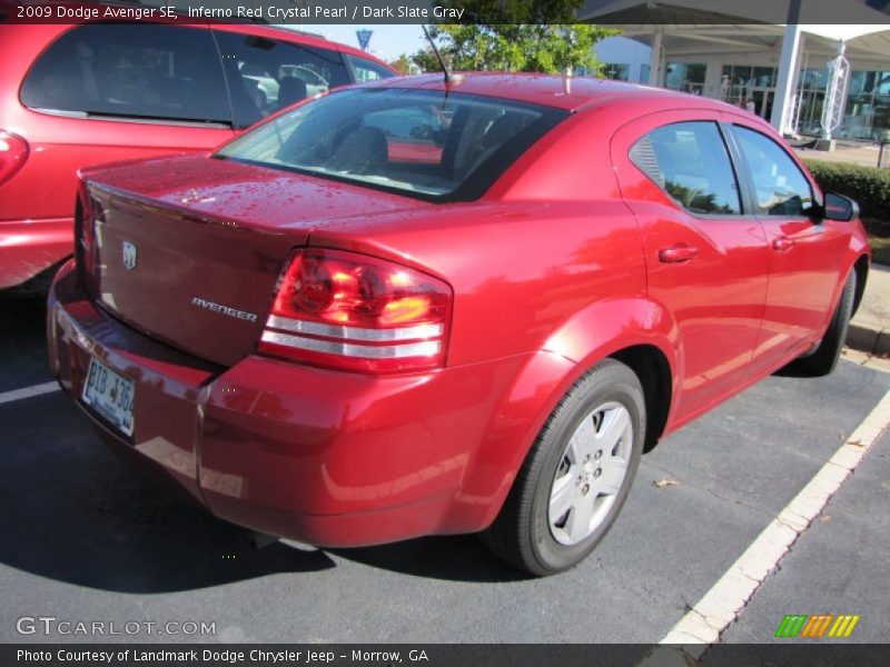 Inferno Red Crystal Pearl / Dark Slate Gray 2009 Dodge Avenger SE