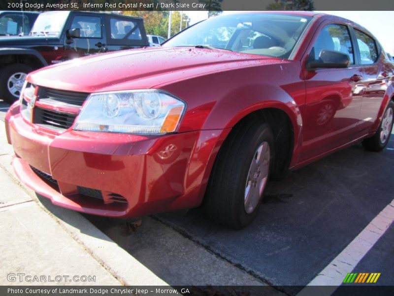 Inferno Red Crystal Pearl / Dark Slate Gray 2009 Dodge Avenger SE