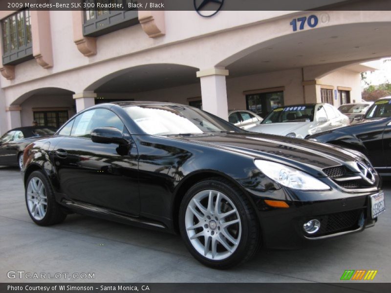 Black / Black 2009 Mercedes-Benz SLK 300 Roadster