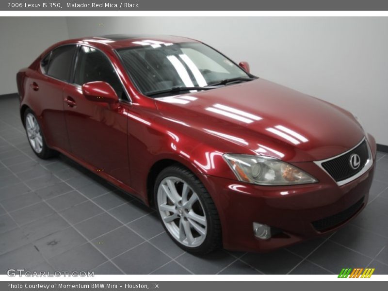 Matador Red Mica / Black 2006 Lexus IS 350
