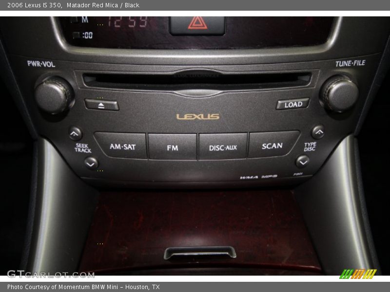 Matador Red Mica / Black 2006 Lexus IS 350