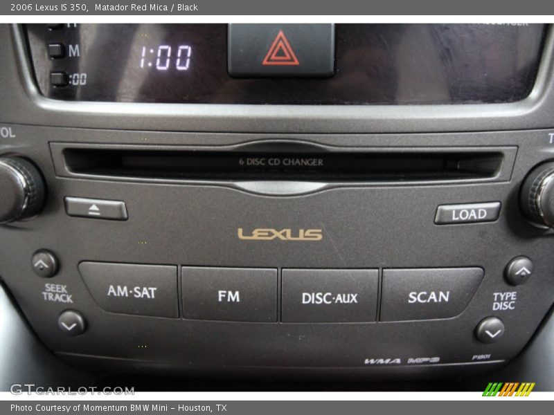 Matador Red Mica / Black 2006 Lexus IS 350