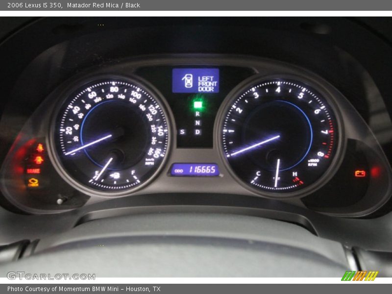 Matador Red Mica / Black 2006 Lexus IS 350