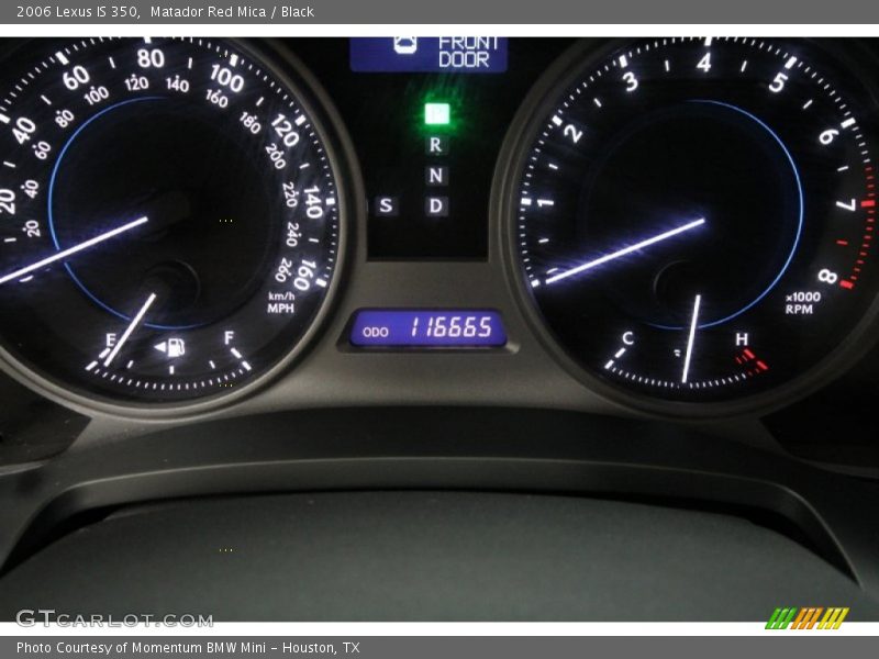 Matador Red Mica / Black 2006 Lexus IS 350
