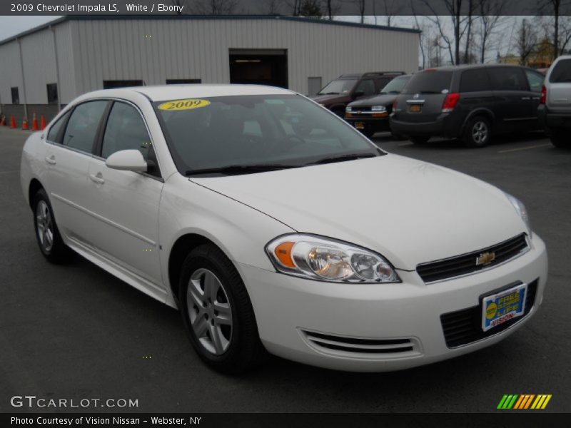 White / Ebony 2009 Chevrolet Impala LS
