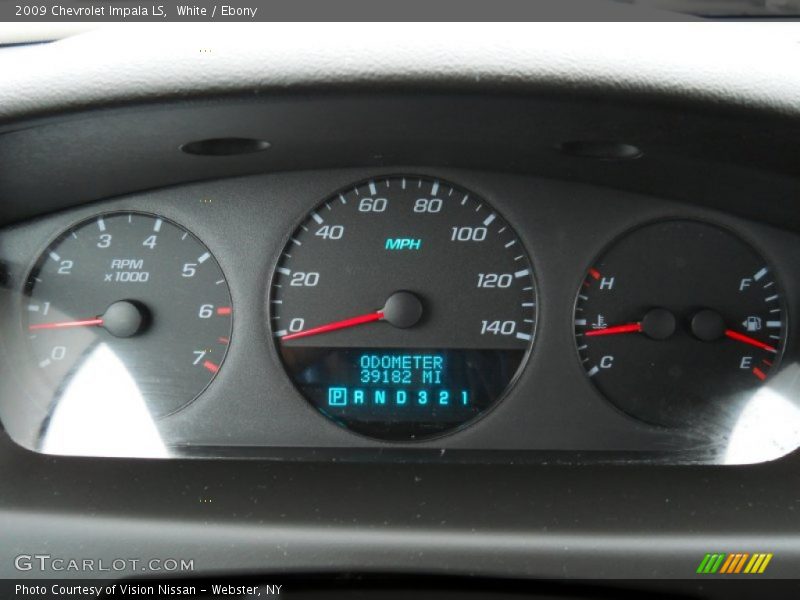 White / Ebony 2009 Chevrolet Impala LS