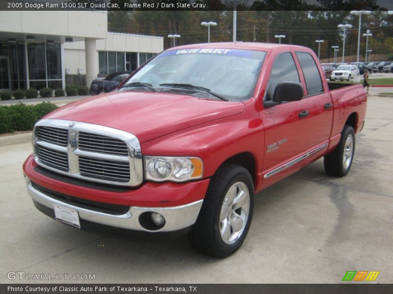 Flame Red / Dark Slate Gray 2005 Dodge Ram 1500 SLT Quad Cab