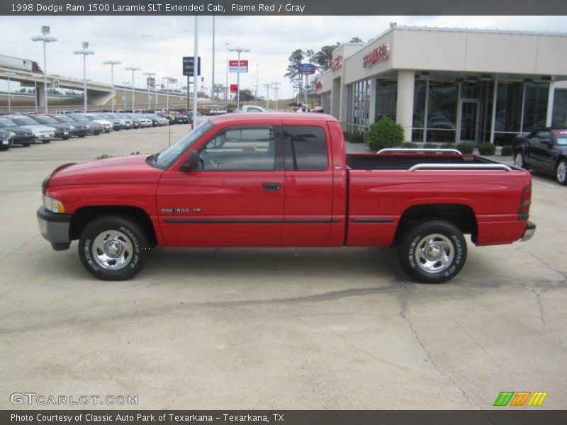 Flame Red / Gray 1998 Dodge Ram 1500 Laramie SLT Extended Cab