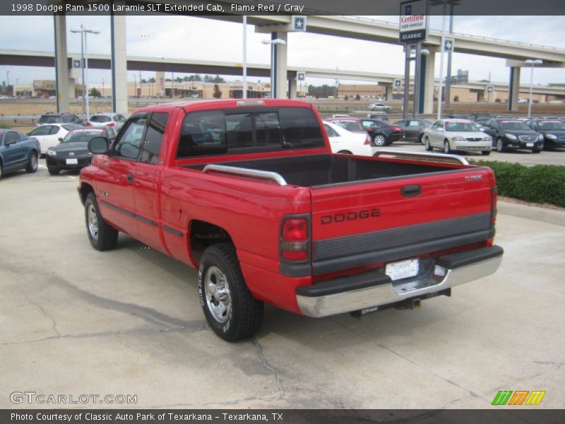 Flame Red / Gray 1998 Dodge Ram 1500 Laramie SLT Extended Cab
