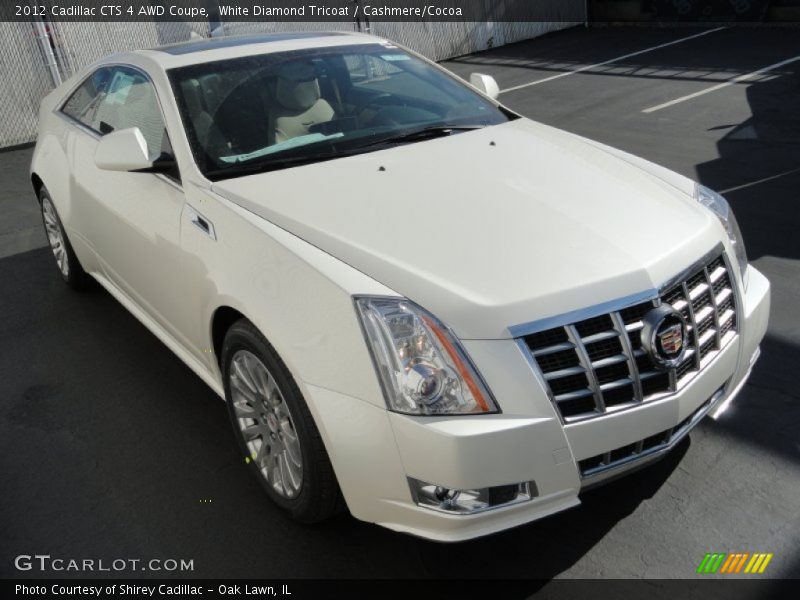 White Diamond Tricoat / Cashmere/Cocoa 2012 Cadillac CTS 4 AWD Coupe