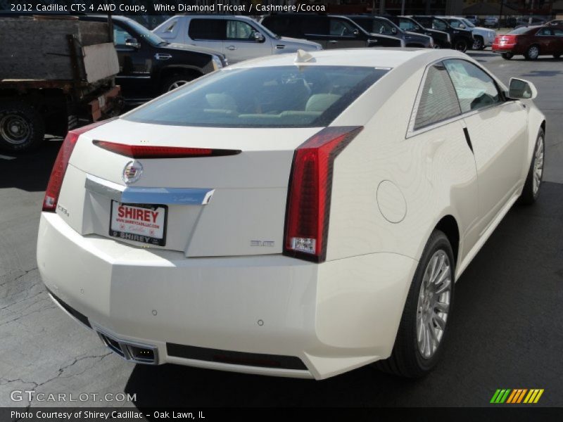 White Diamond Tricoat / Cashmere/Cocoa 2012 Cadillac CTS 4 AWD Coupe