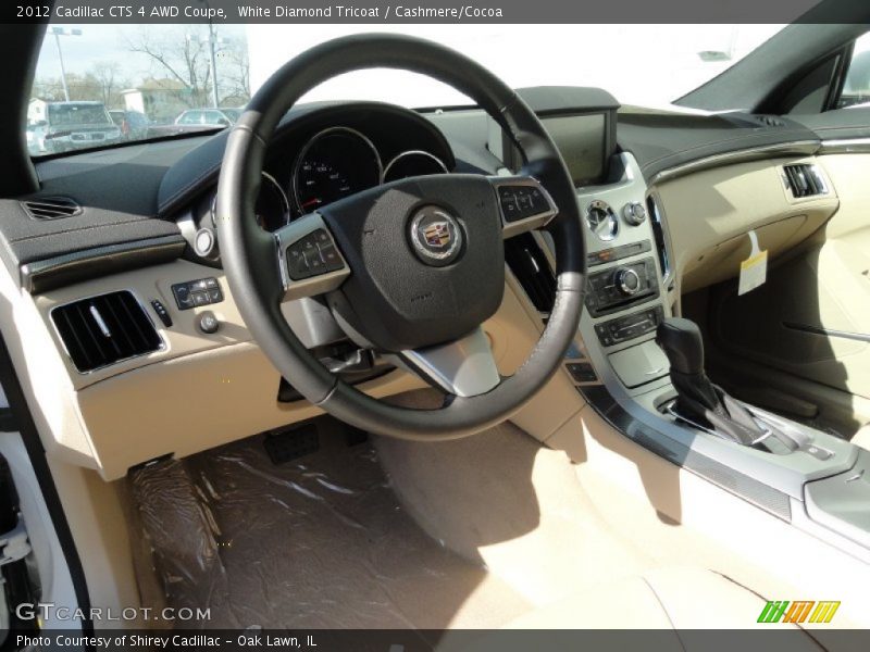 White Diamond Tricoat / Cashmere/Cocoa 2012 Cadillac CTS 4 AWD Coupe
