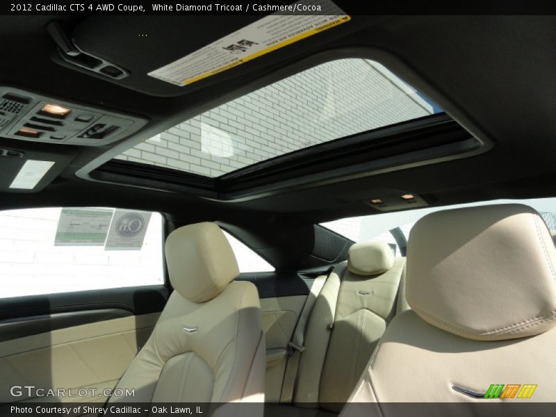 White Diamond Tricoat / Cashmere/Cocoa 2012 Cadillac CTS 4 AWD Coupe
