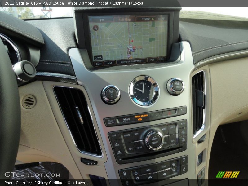 White Diamond Tricoat / Cashmere/Cocoa 2012 Cadillac CTS 4 AWD Coupe