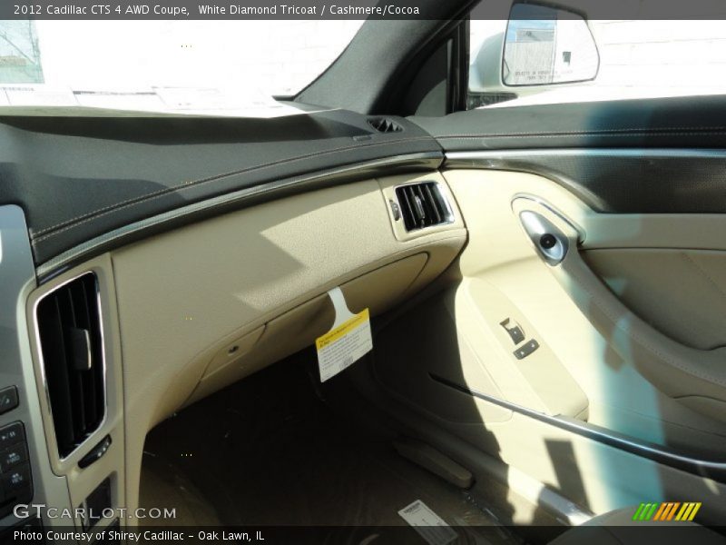 White Diamond Tricoat / Cashmere/Cocoa 2012 Cadillac CTS 4 AWD Coupe