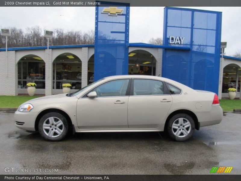Gold Mist Metallic / Neutral 2009 Chevrolet Impala LS