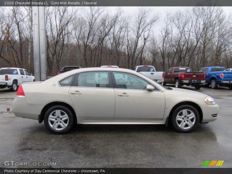 Gold Mist Metallic / Neutral 2009 Chevrolet Impala LS