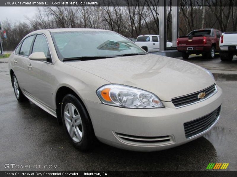 Gold Mist Metallic / Neutral 2009 Chevrolet Impala LS